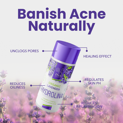 3x Organic Lavender water - Hydrolina for Acne