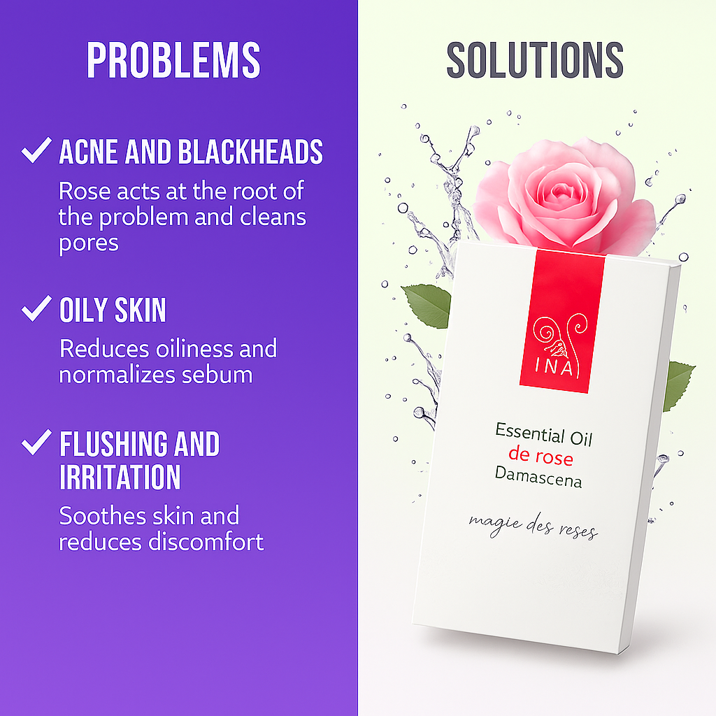 Organic Essential Oil of Roses - Rosa Damascena Oil
