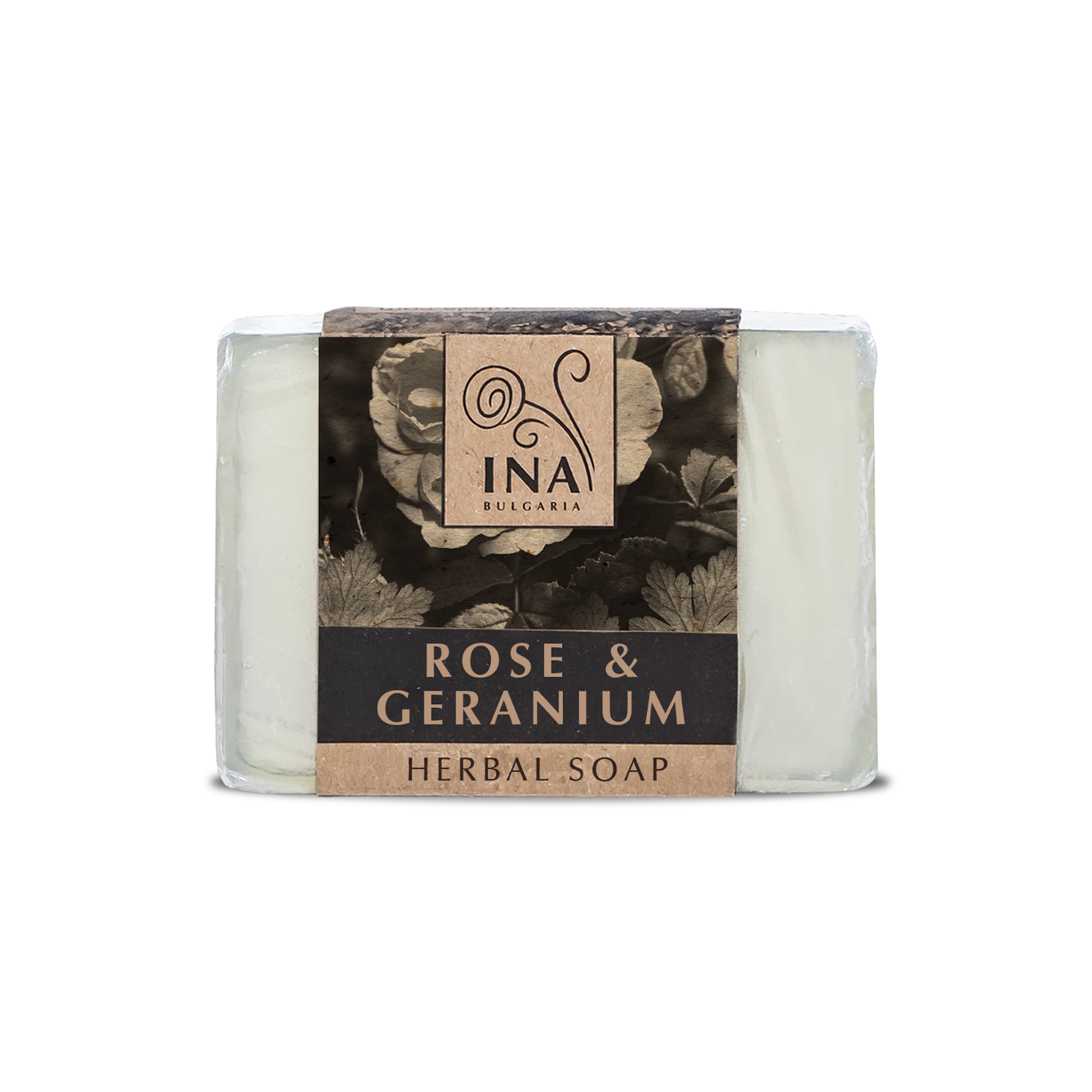 + Gift Natural Herbal Soap with Rose Damascena Oil and Geranium - nourishing action
