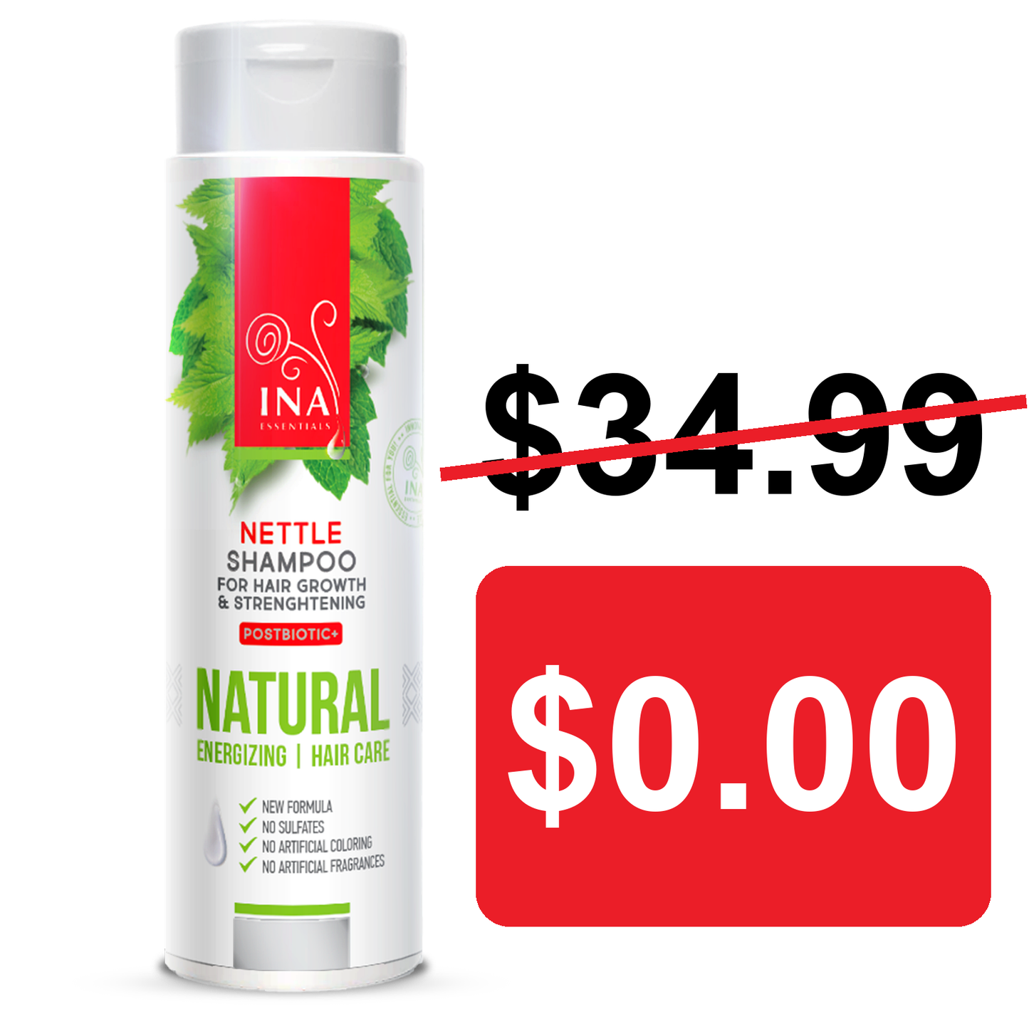 + Gift Natural Wild Nettle Shampoo for Hair Loss