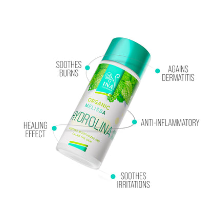 Organic Lemon Balm Water (Melissa) - Hydrolina for Dermatitis and skin Irritations