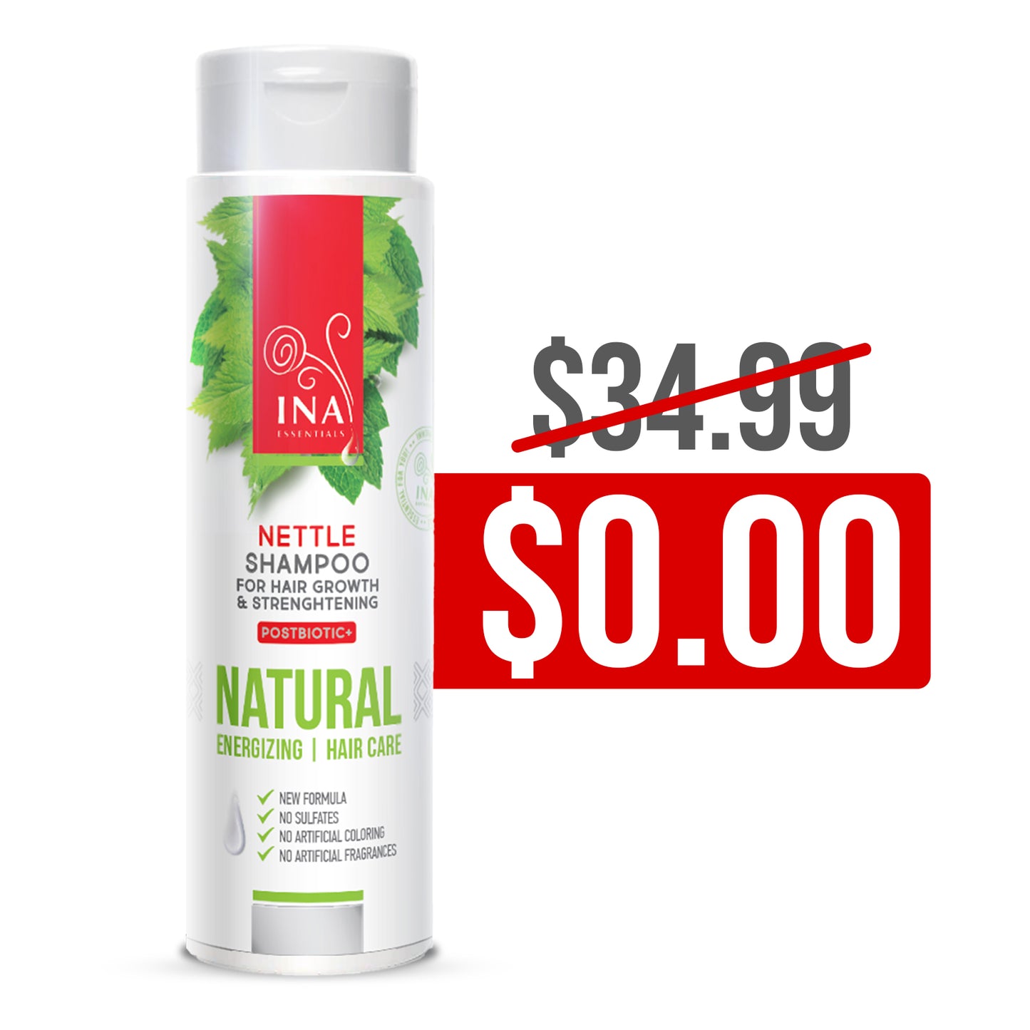 + Gift Natural Wild Nettle Shampoo for Hair Loss