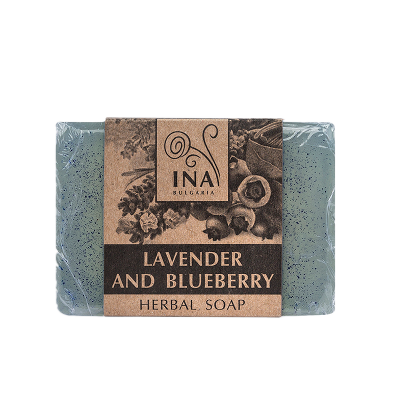 Natural Herbal Soap with Lavender and Blueberry - body Acne and Blemish-prone skin