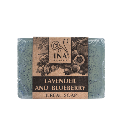 Natural Herbal Soap with Lavender and Blueberry - body Acne and Blemish-prone skin