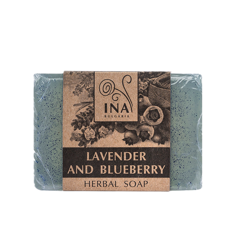 Natural Herbal Soap with Lavender and Blueberry - body Acne and Blemish-prone skin
