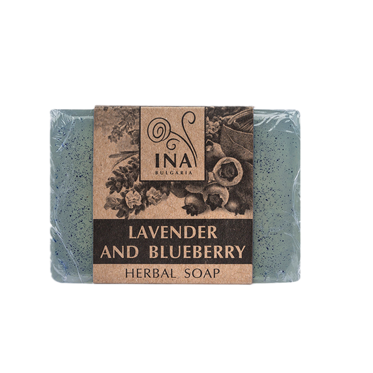 Natural Herbal Soap with Lavender and Blueberry - body Acne and Blemish-prone skin