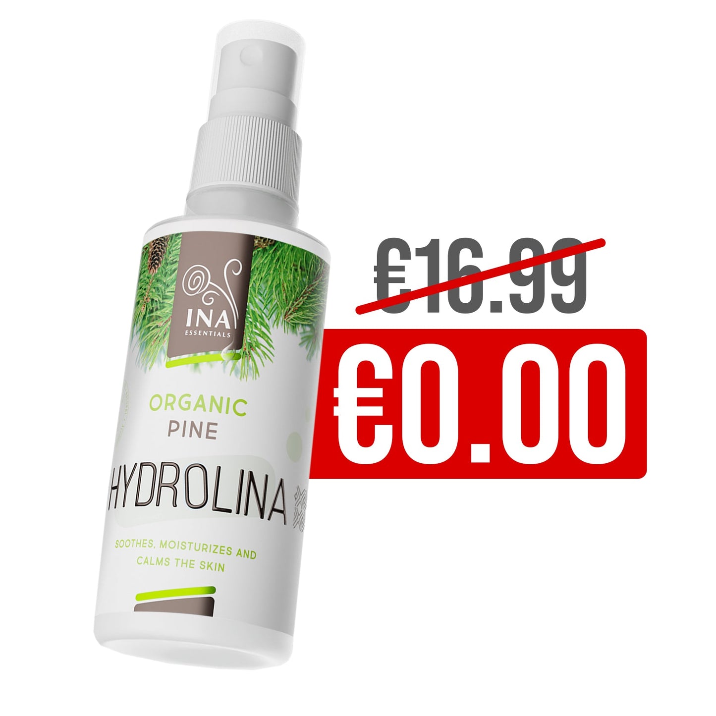 + Gift Organic White Pine Water - Hydrolina - Spray for skin Fungus and smelly feet